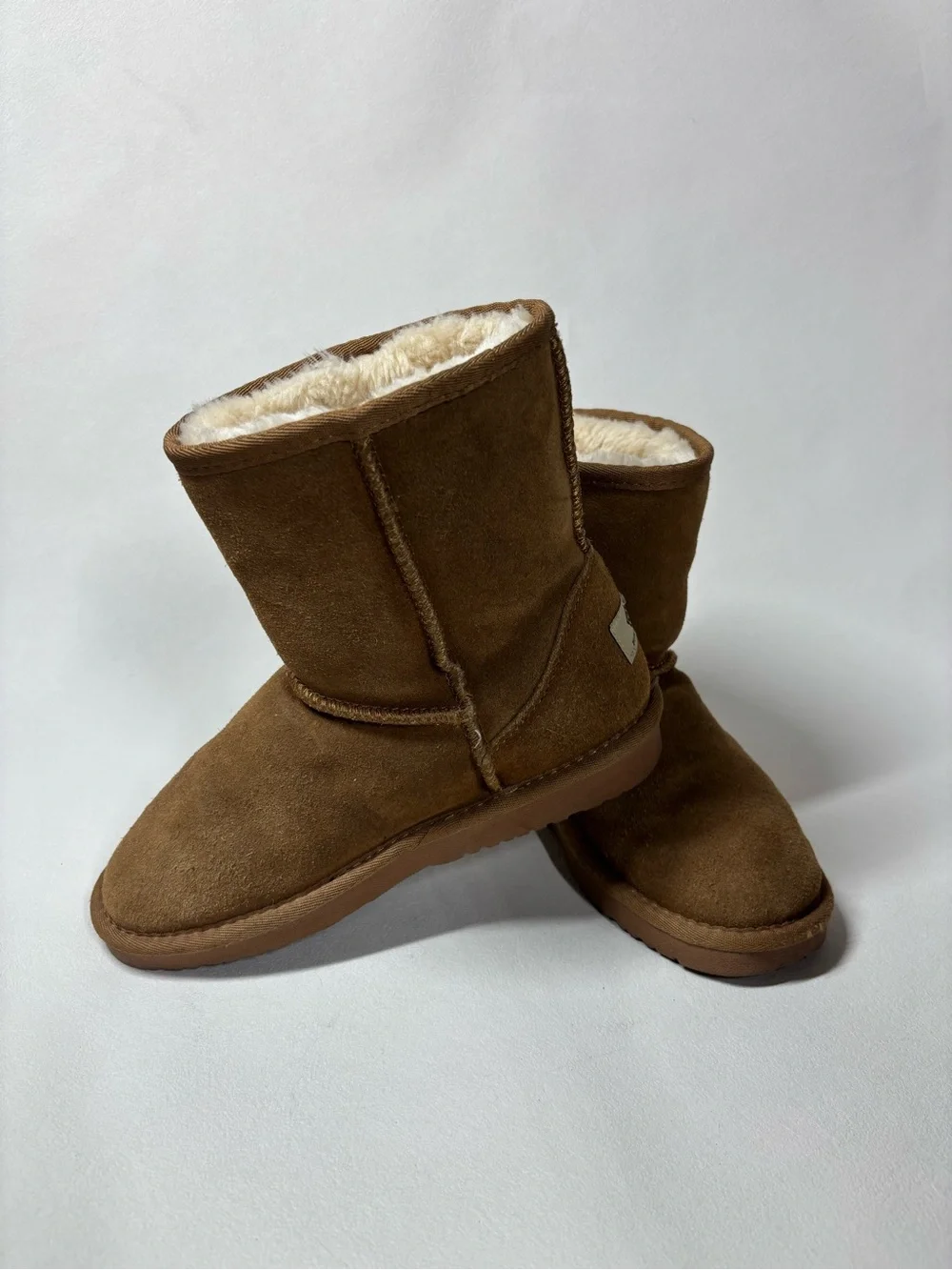 Dream Pairs Brown Faux Suede Shearling Lined Boots Size 4